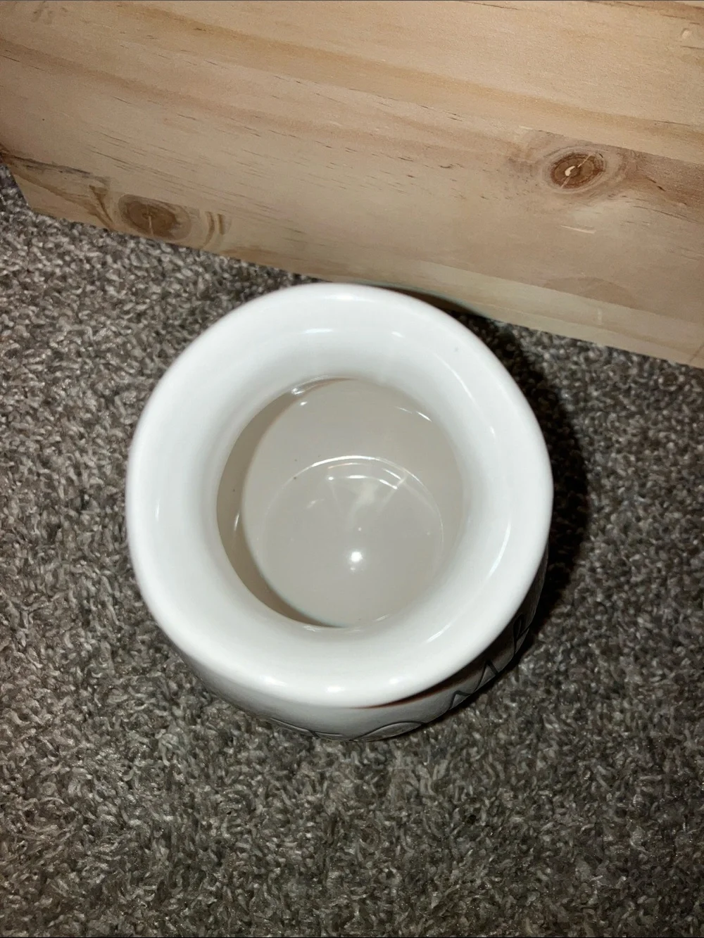 Rae Dunn White Ceramic Vase with Black Lettering TOMB HOLIDAY 5.5”